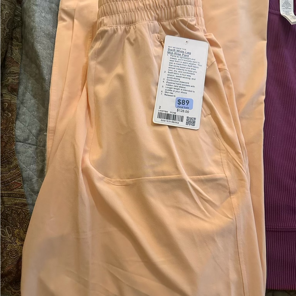 lululemon athletica Peach Wide Leg Pants
